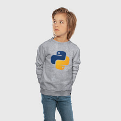Свитшот хлопковый детский Python, цвет: меланж — фото 2