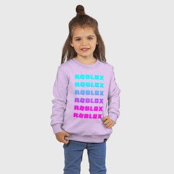 Свитшот хлопковый детский ROBLOX, цвет: лаванда — фото 2