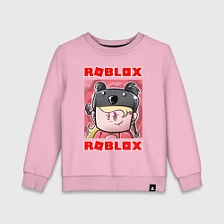Свитшот хлопковый детский ROBLOX, цвет: светло-розовый