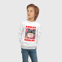 Свитшот хлопковый детский ROBLOX, цвет: белый — фото 2