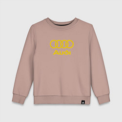 Свитшот хлопковый детский Audi GOLD, цвет: пыльно-розовый