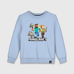 Свитшот хлопковый детский MINECRAFT, цвет: мягкое небо