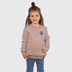 Свитшот хлопковый детский NASA, цвет: пыльно-розовый — фото 2