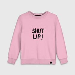Свитшот хлопковый детский Shut Up Егор Крид, цвет: светло-розовый