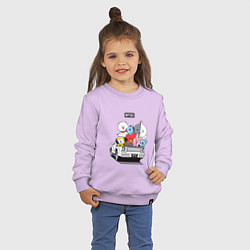 Свитшот хлопковый детский BT21, цвет: лаванда — фото 2