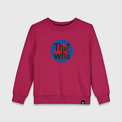 Свитшот хлопковый детский The Who, цвет: маджента