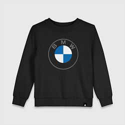 Свитшот хлопковый детский BMW LOGO 2020, цвет: черный