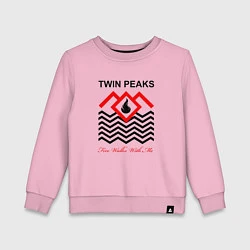Свитшот хлопковый детский Twin Peaks, цвет: светло-розовый