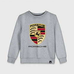 Свитшот хлопковый детский PORSCHE, цвет: меланж