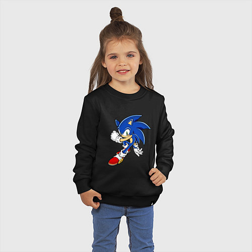 Детский свитшот Sonic / Черный – фото 3