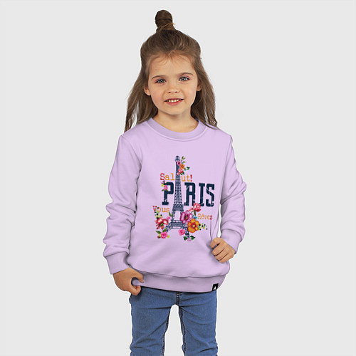 Детский свитшот Париж / Лаванда – фото 3