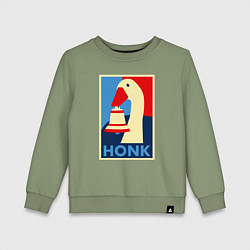 Свитшот хлопковый детский Untitled goose, цвет: авокадо