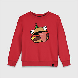 Свитшот хлопковый детский Fortnite Burger, цвет: красный