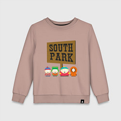 Свитшот хлопковый детский South Park, цвет: пыльно-розовый