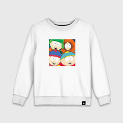 Свитшот хлопковый детский South Park, цвет: белый