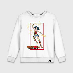 Свитшот хлопковый детский Wonder Woman 1984, цвет: белый