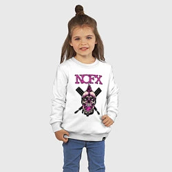 Свитшот хлопковый детский NOFX, цвет: белый — фото 2