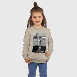 Свитшот хлопковый детский Хочешь? Земфира, цвет: миндальный — фото 2