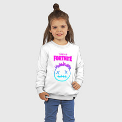 Свитшот хлопковый детский TRAVIS SCOTT X FORTNITE, цвет: белый — фото 2