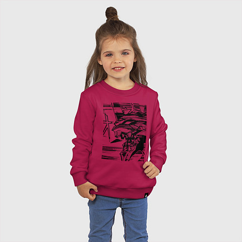 Детский свитшот Ева Евангелион / Маджента – фото 3