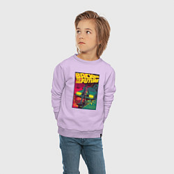 Свитшот хлопковый детский Back to the Future, цвет: лаванда — фото 2