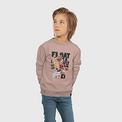 Свитшот хлопковый детский АЛИ, цвет: пыльно-розовый — фото 2