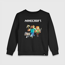 Свитшот хлопковый детский MINECRAFT, цвет: черный