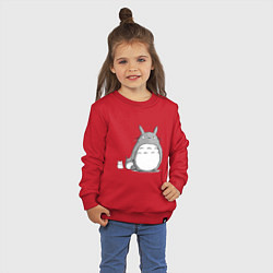Свитшот хлопковый детский Тоторо, цвет: красный — фото 2