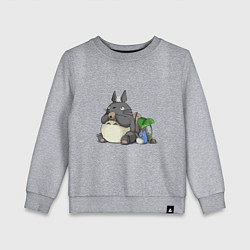 Свитшот хлопковый детский Тоторо, цвет: меланж