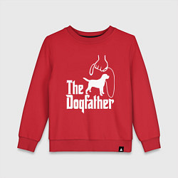 Свитшот хлопковый детский The Dogfather - пародия, цвет: красный