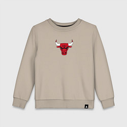 Свитшот хлопковый детский CHICAGO BULLS, цвет: миндальный