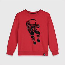 Свитшот хлопковый детский Космонавт, цвет: красный