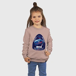 Свитшот хлопковый детский NASA Z, цвет: пыльно-розовый — фото 2