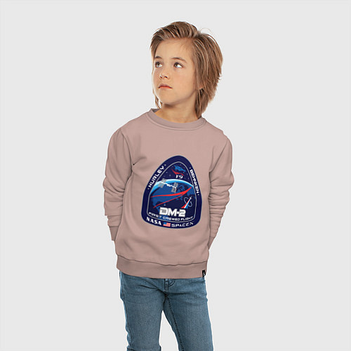 Детский свитшот NASA Z / Пыльно-розовый – фото 4