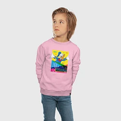 Свитшот хлопковый детский Дональд Дак, цвет: светло-розовый — фото 2