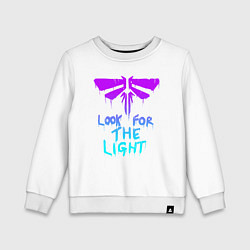 Свитшот хлопковый детский ЦИКАДЫ LOOK FOR THE LIGHT, цвет: белый