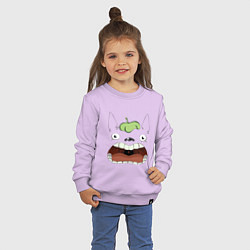 Свитшот хлопковый детский Scream Totoro, цвет: лаванда — фото 2