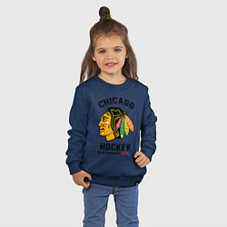 Свитшот хлопковый детский CHICAGO BLACKHAWKS NHL, цвет: тёмно-синий — фото 2