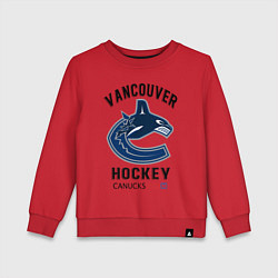 Свитшот хлопковый детский VANCOUVER CANUCKS NHL, цвет: красный