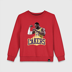 Свитшот хлопковый детский LeBron - Lakers, цвет: красный