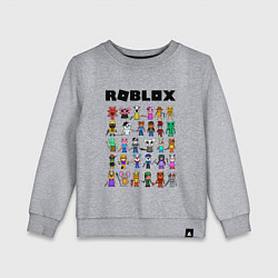 Свитшот хлопковый детский ROBLOX PIGGY цвета меланж — фото 1