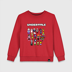 Свитшот хлопковый детский UNDERTALE, цвет: красный