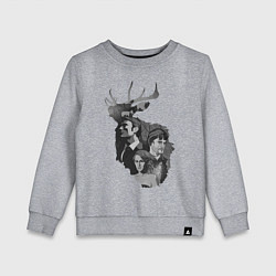 Свитшот хлопковый детский Hannibal, цвет: меланж