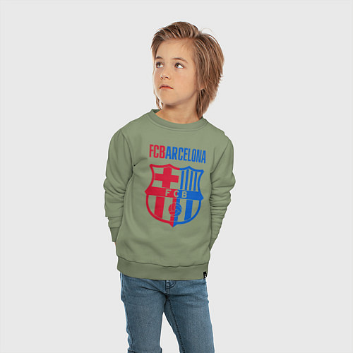 Детский свитшот Barcelona FC / Авокадо – фото 4