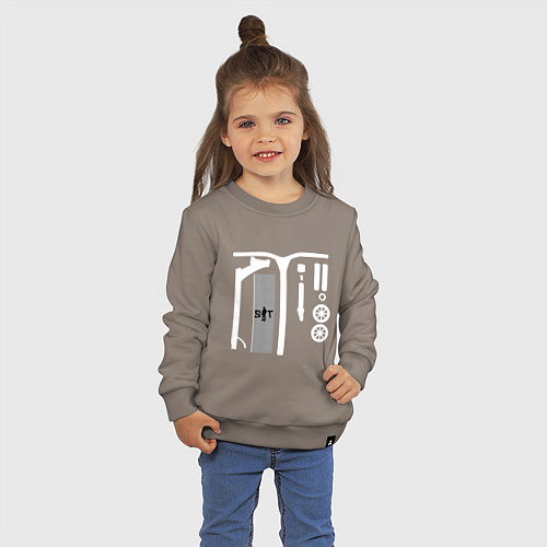 Детский свитшот Самокат фристайл Кастом / Утренний латте – фото 3