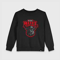 Свитшот хлопковый детский Black Bull, цвет: черный