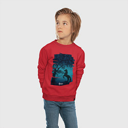 Свитшот хлопковый детский Конь, цвет: красный — фото 2