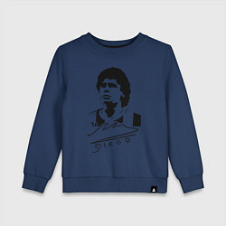 Свитшот хлопковый детский Diego Maradona, цвет: тёмно-синий