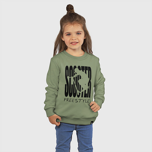 Детский свитшот Самокатер на стиле / Авокадо – фото 3