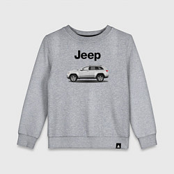 Свитшот хлопковый детский Jeep, цвет: меланж